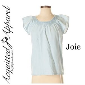 Joie Soft Light Blue Lightweight Top Blouse